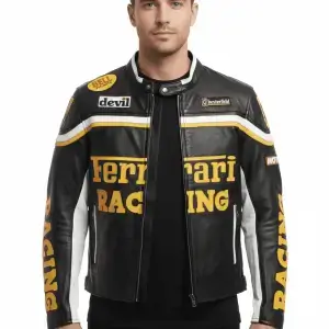 Black Ferrari leather jacket
