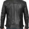Black Cafe Racer Leather Jacket