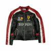 Ferrari Leather Racing Moto Biker Jacket