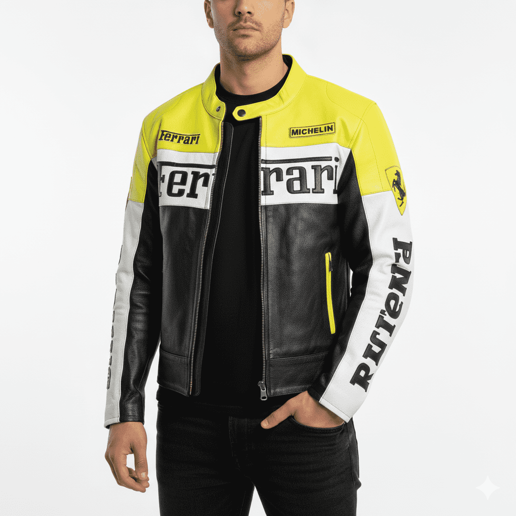 Ferrari racing leather jacket