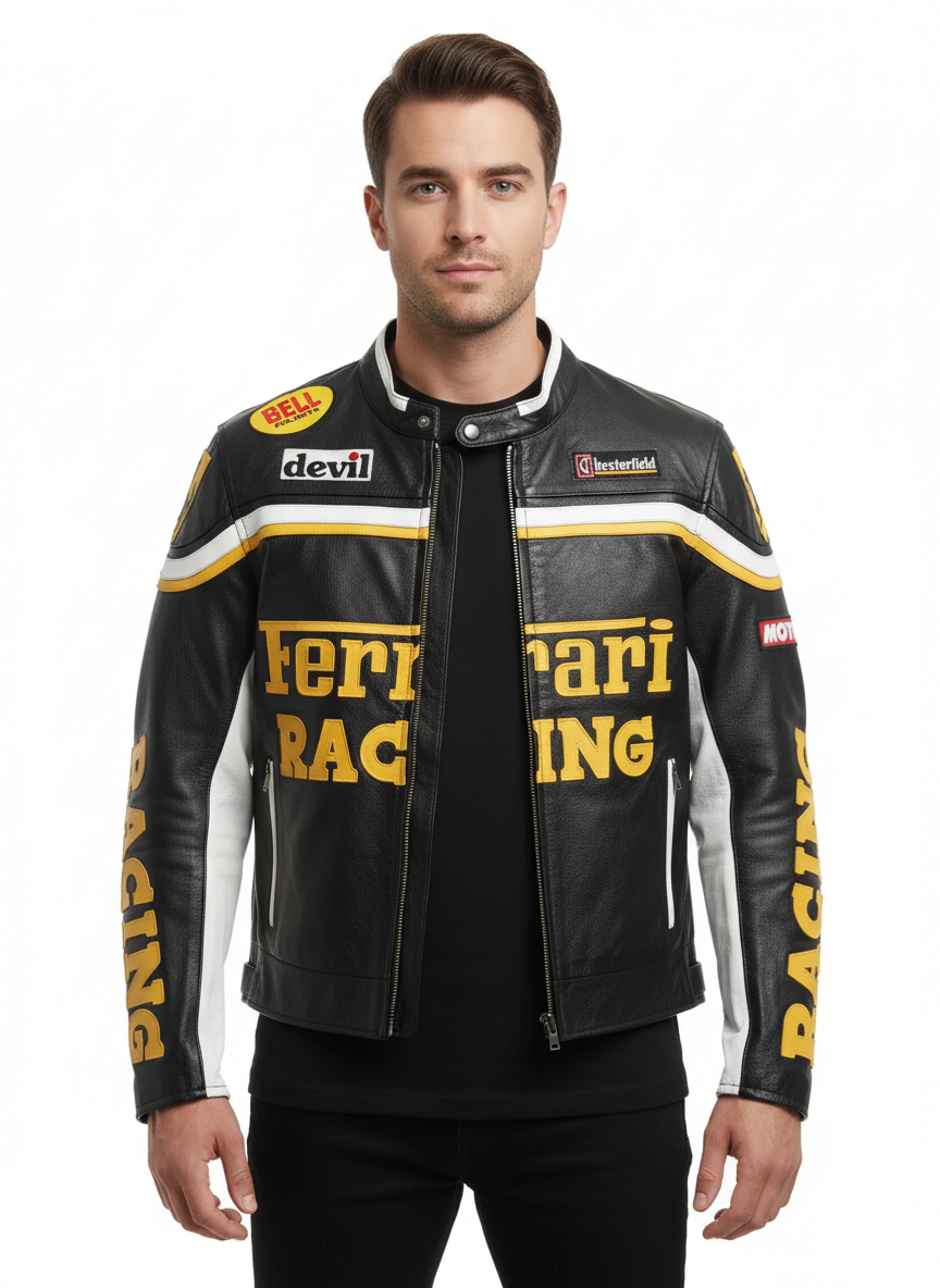 Black Ferrari Leather Jacket