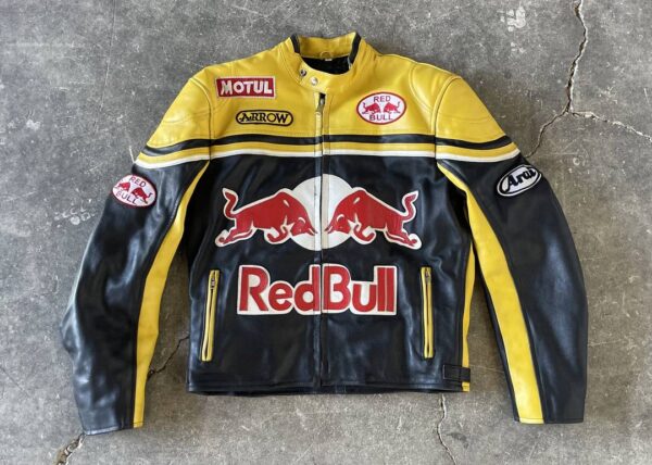 Vintage Red Bull Racing Leather Jacket