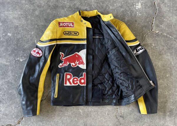 Vintage Red Bull Racing Leather Jacket