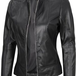 Women Black Leather Jacket