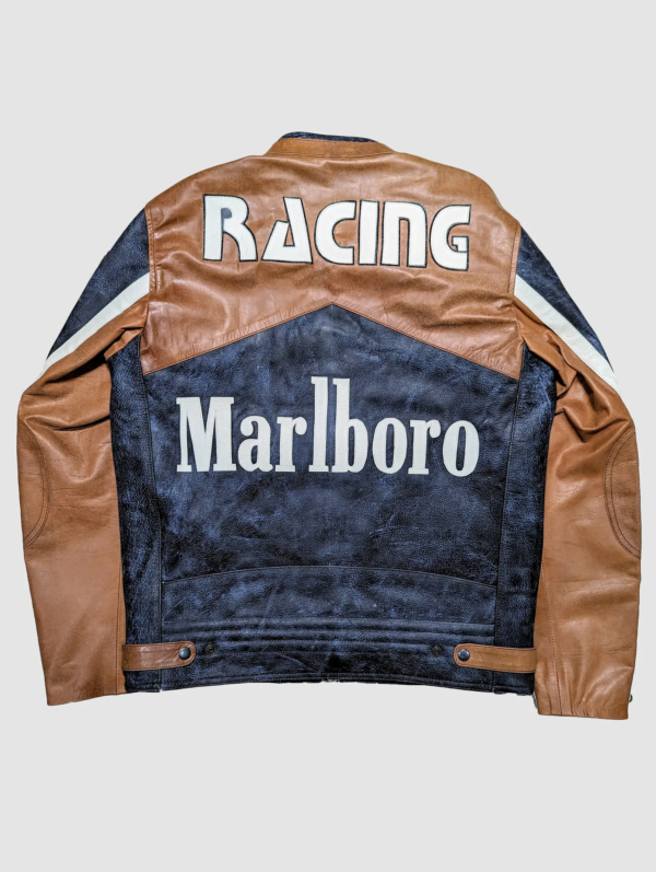 Marlboro Leather Motorcycle Jacket Racing Motorcycle Jacket