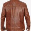 Brown Cafe Racer Leather Jacket