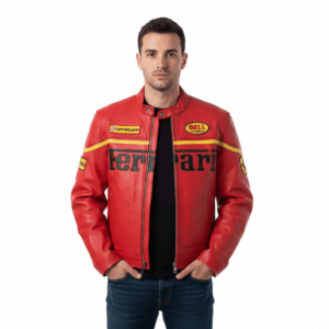 Ferrari Red Leather Jacket