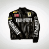 Ferrari Racing Black Biker Streetwear Leather Jacket
