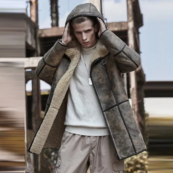 sheepskin shearling coat​