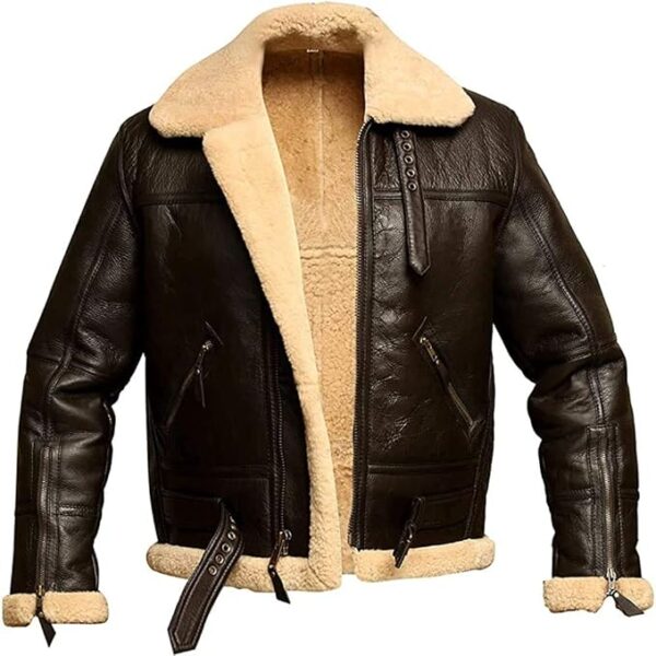 Sheepskin bomber jacket