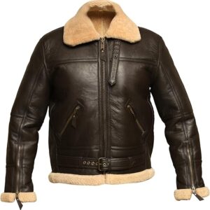 Sheepskin bomber jacket