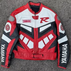 red motorcycle jacket​