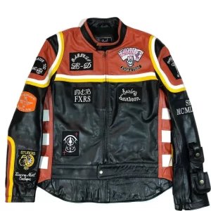 harley davidson vintage leather biker jacket