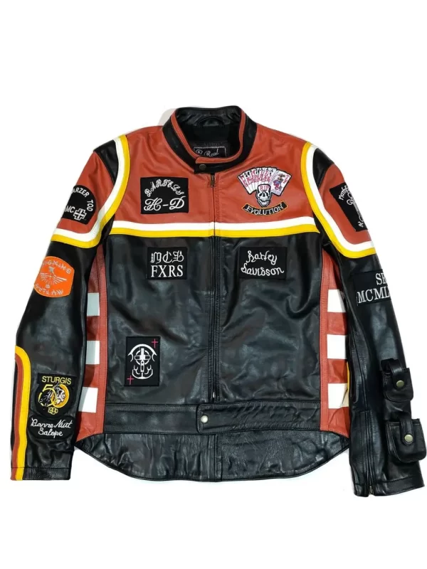 harley davidson vintage leather biker jacket