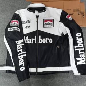 marlboro racing jacket genuine leather