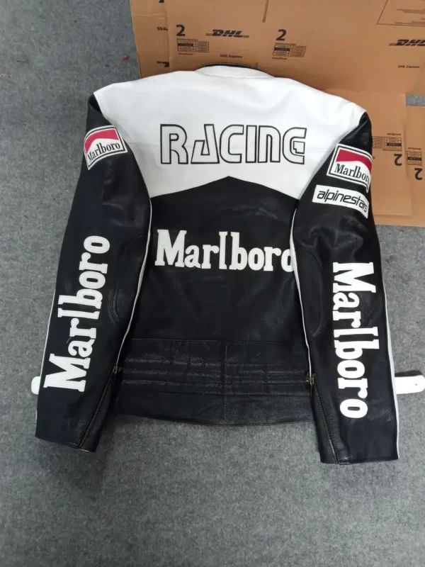 marlboro racing jacket genuine leather