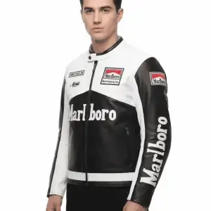marlboro racing jacket genuine leather