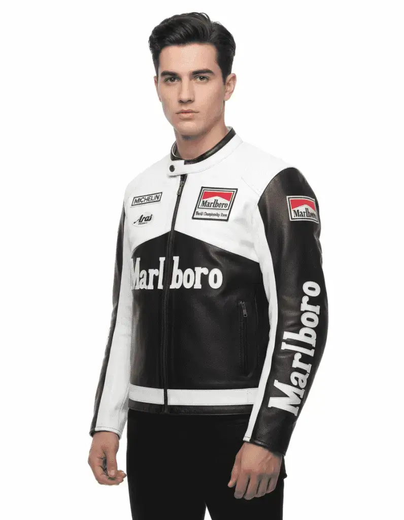marlboro racing jacket genuine leather