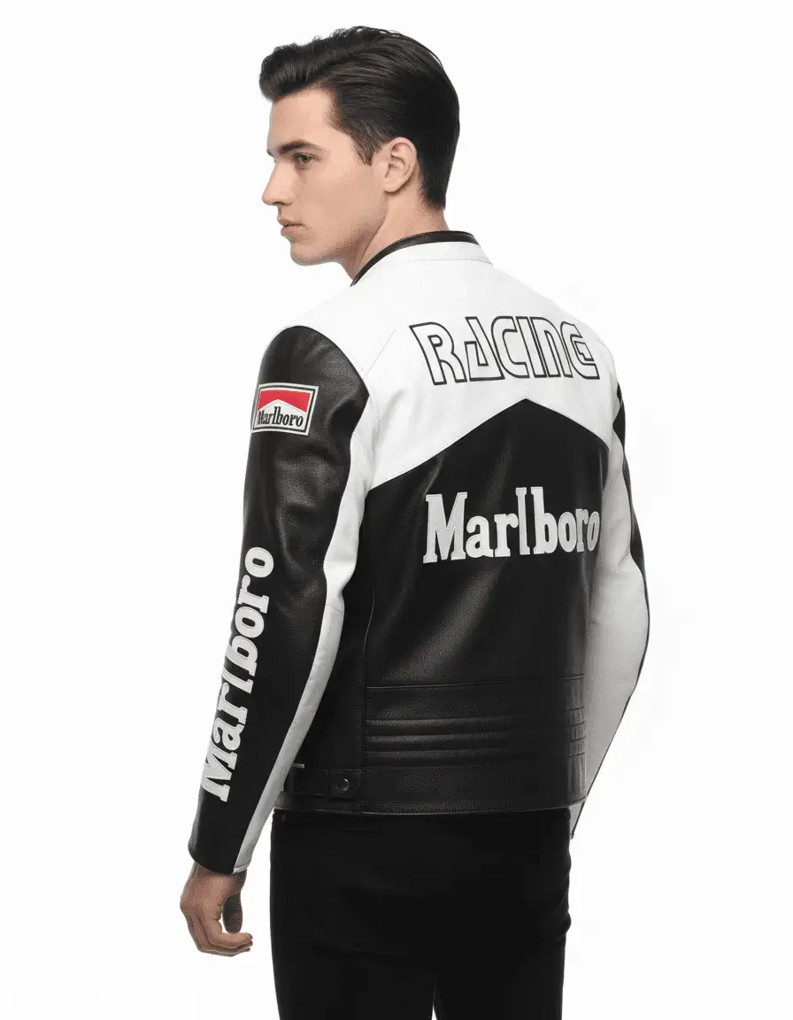Marlboro Genuine Leather Racing Jacket