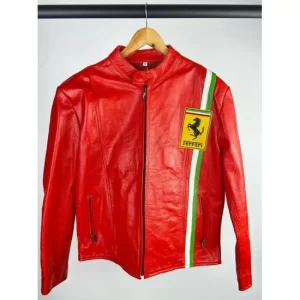 ferrari red leather jacket