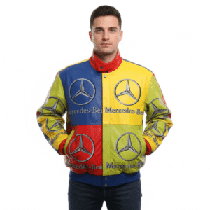 Mercedes leather bomber jacket
