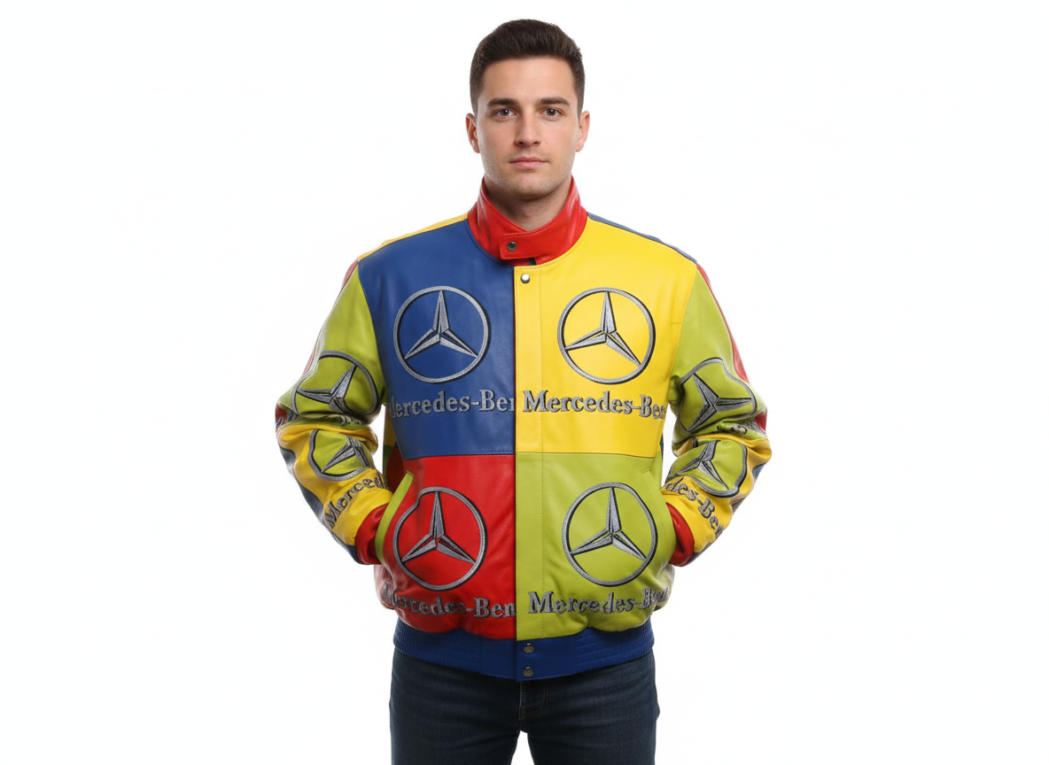Mercedes benz leather bomber jacket