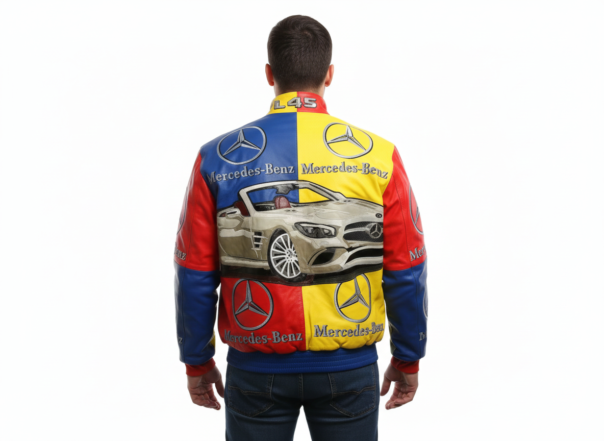 Mercedes benz leather bomber jacket