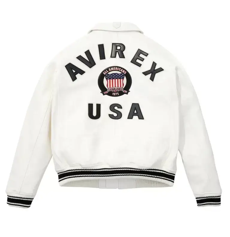 【美品】AVIREX GATV-5005 flight jacket White Avirex White Icon Jacket - Narson Leather