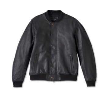 Harley Davidson Men's Bomber Leather Jacket - Image 2