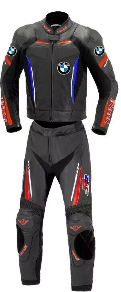 BMW black motorcycle suit