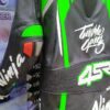 Kawasaki 4SR Black and Green One-Piece Leather Racing Suit - Image 3