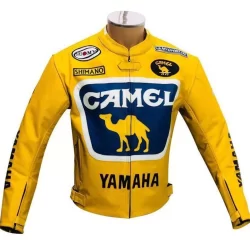 Yamaha Camel Yellow Leather Jacket