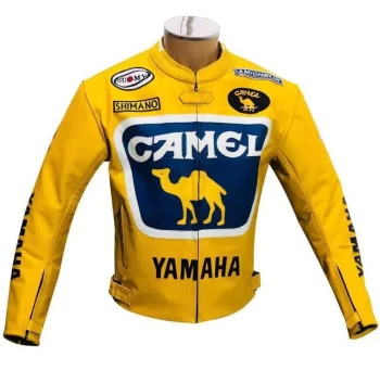 Yamaha Camel Yellow Leather Jacket