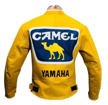 Yamaha Camel Yellow Leather Jacket