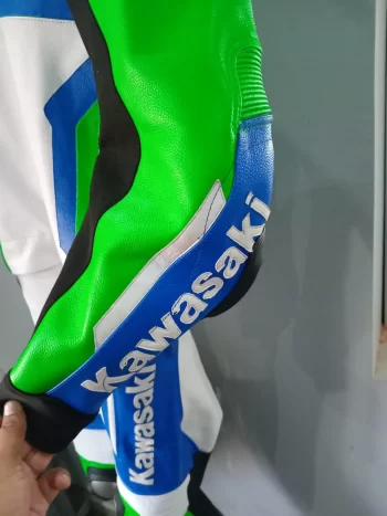 Custom Made Kawasaki Ninja Motorbike Leather Racing Suit - Image 8