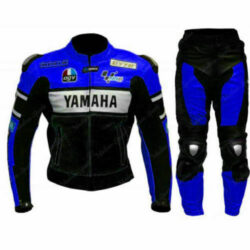 YAMAHA Blue Men Motorcycle Leather Racing Suit