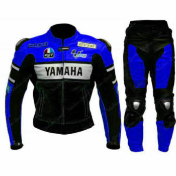 YAMAHA Blue Motorcycle Leather Suit