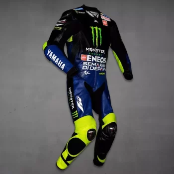 YAMAHA ENEOS Motorcycle Racing Leather Suit - Image 2
