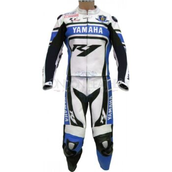YAMAHA R1 Racing Motorbike Cowhide Leather Suit - Image 4