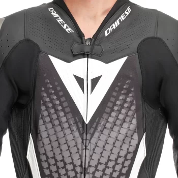 Dainese Laguna Seca 6 Perforated Leather Racing Suit – BLACK/WHITE/ANTHRACITE - Image 4