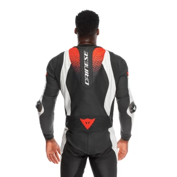 Dainese Laguna Seca 6 Perforated Leather Racing Suit – BLACK/WHITE/RED-FLUO - Image 10