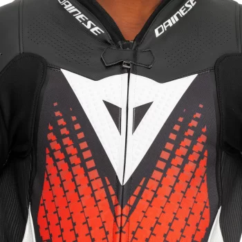 Dainese Laguna Seca 6 Perforated Leather Racing Suit – BLACK/WHITE/RED-FLUO - Image 11