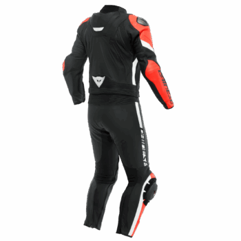 AVRO 4 Men’s 2-Piece Motorcycle Leather Suit – Black/Red /White - Image 2
