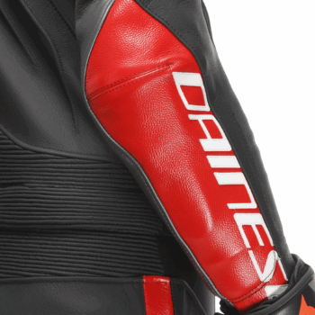 AVRO 4 Men’s 2-Piece Motorcycle Leather Suit – Black/Red -Lava - Image 5