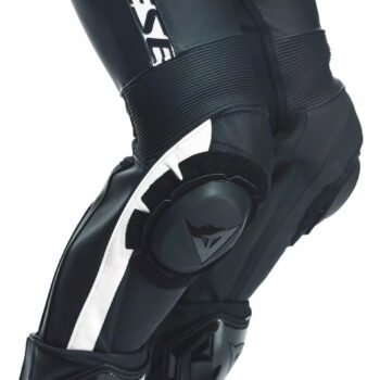 AVRO 4 Men’s 2-Piece Motorcycle Leather Suit – Black/White - Image 3