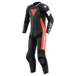 Dainese Tosa Perforated Leather Racing Suit – Red and White