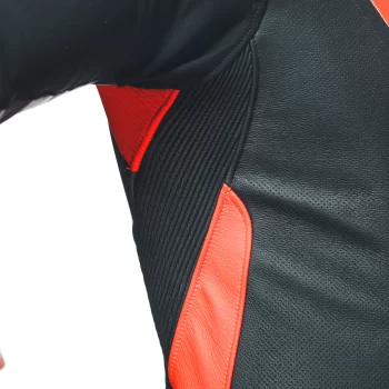 Dainese Tosa Perforated Leather Racing Suit – Red and White - Image 13