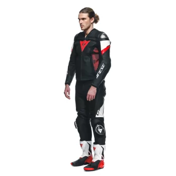 Dainese Avro 5 Leather Motorcycle Jacket – Men's (Black/Red) - Image 4