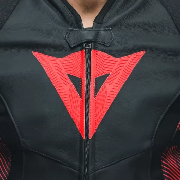 Dainese Avro 5 Leather Motorcycle Jacket – Men's (Black/Red) - Image 10