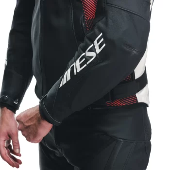 Dainese Avro 5 Leather Motorcycle Jacket – Men's (Black/Red) - Image 14